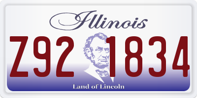 IL license plate Z921834