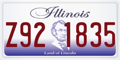 IL license plate Z921835