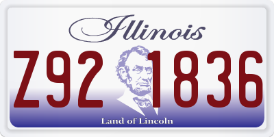 IL license plate Z921836