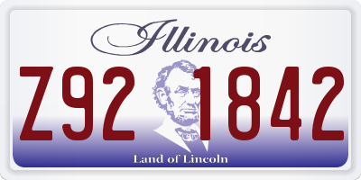 IL license plate Z921842