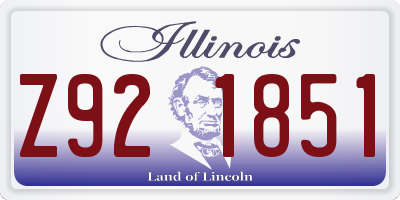 IL license plate Z921851