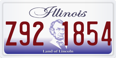 IL license plate Z921854