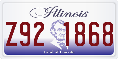 IL license plate Z921868