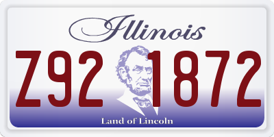 IL license plate Z921872