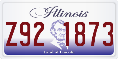 IL license plate Z921873