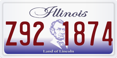 IL license plate Z921874