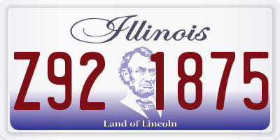 IL license plate Z921875