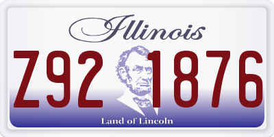 IL license plate Z921876