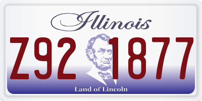 IL license plate Z921877