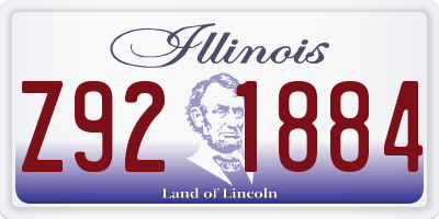 IL license plate Z921884