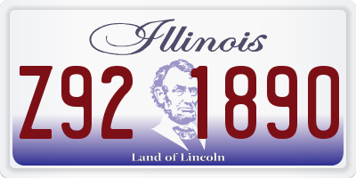 IL license plate Z921890