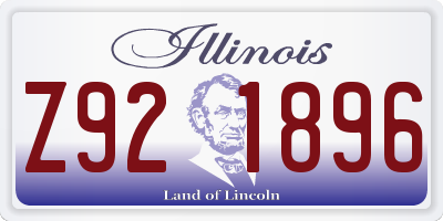 IL license plate Z921896