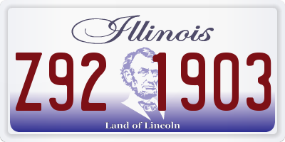 IL license plate Z921903