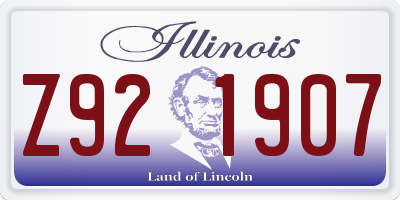IL license plate Z921907