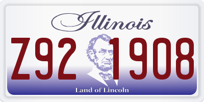 IL license plate Z921908