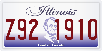 IL license plate Z921910