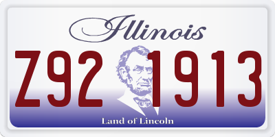 IL license plate Z921913