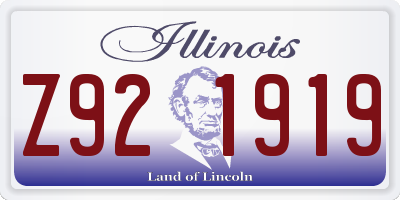 IL license plate Z921919