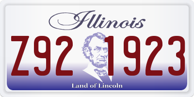 IL license plate Z921923