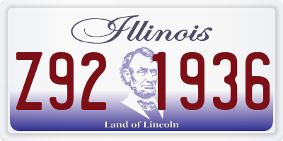 IL license plate Z921936