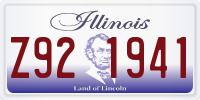 IL license plate Z921941