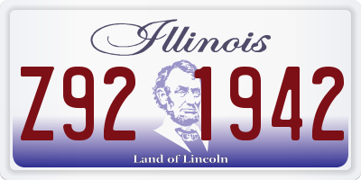 IL license plate Z921942
