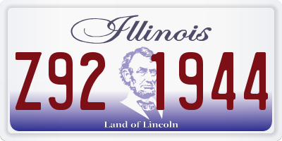 IL license plate Z921944