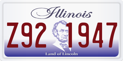 IL license plate Z921947
