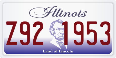 IL license plate Z921953