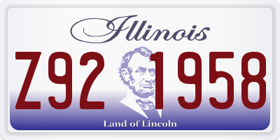 IL license plate Z921958