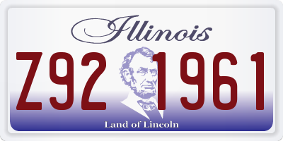 IL license plate Z921961