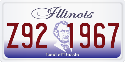 IL license plate Z921967