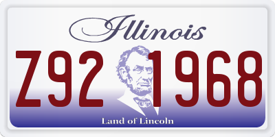 IL license plate Z921968