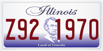 IL license plate Z921970