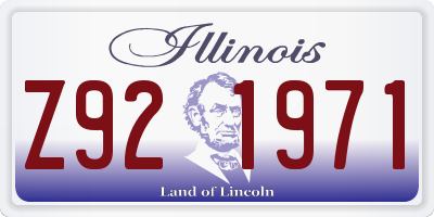 IL license plate Z921971