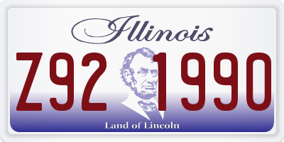 IL license plate Z921990