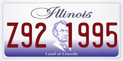 IL license plate Z921995