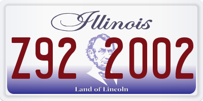 IL license plate Z922002