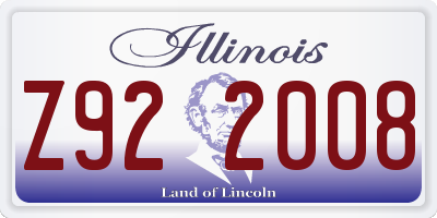 IL license plate Z922008