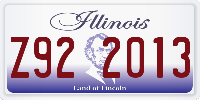 IL license plate Z922013