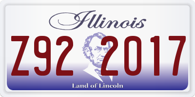 IL license plate Z922017