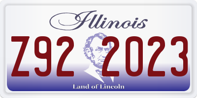 IL license plate Z922023