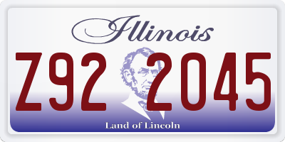 IL license plate Z922045