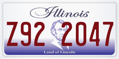 IL license plate Z922047