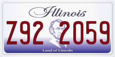 IL license plate Z922059