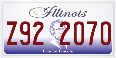 IL license plate Z922070