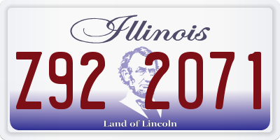 IL license plate Z922071