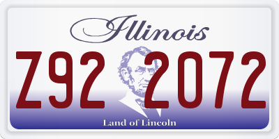 IL license plate Z922072