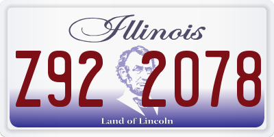 IL license plate Z922078