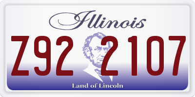 IL license plate Z922107